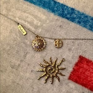 Gold Sun Pendant Necklace